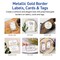 Avery Printable Address Labels, 1" x 2-5/8", Matte White with Metallic Gold Borders, Permanent, Laser & Inkjet Compatible, 300 Blank Mailing Labels (6507)